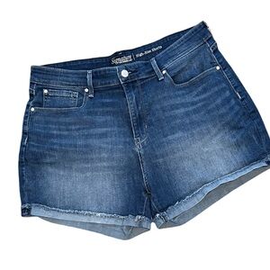 Signature By Levi Strauss & Co. Womens Blue High Rise Stretch Shorts Size 16